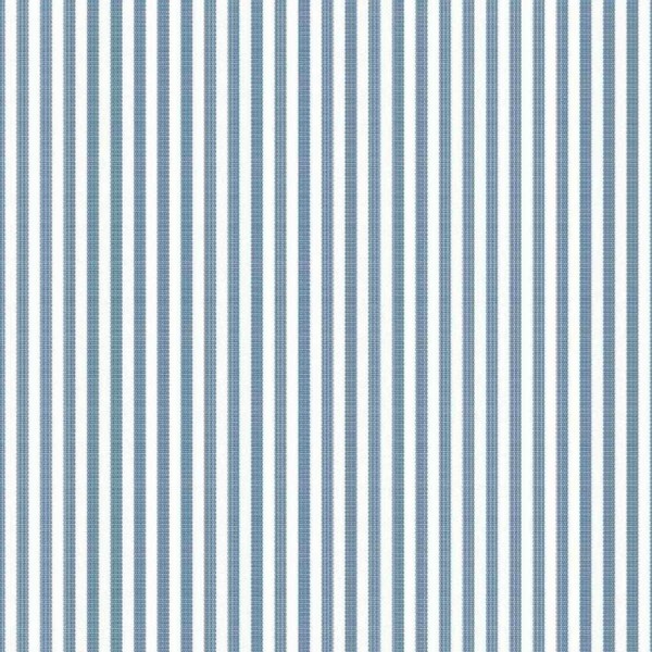 TRICOLINE FIO TINTO LISTRADO 3 MM AZUL INDIGO  - 100% ALGODÃO