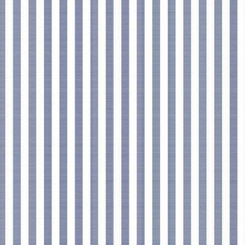 TRICOLINE FIO TINTO LISTRADO 5 MM MARINHO - 100% ALGODÃO