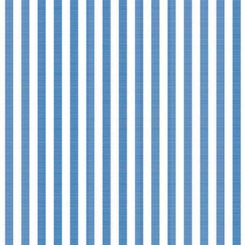 TRICOLINE FIO TINTO LISTRADO 5 MM  AZUL ROYAL - 100% ALGODÃO