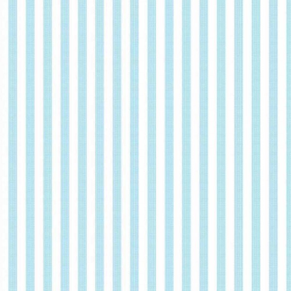TRICOLINE FIO TINTO LISTRADO 5 MM  TURQUESA- 100% ALGODÃO