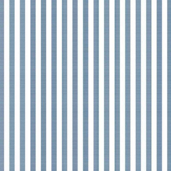 TRICOLINE FIO TINTO LISTRADO 5 MM AZUL INDIGO  - 100% ALGODÃO
