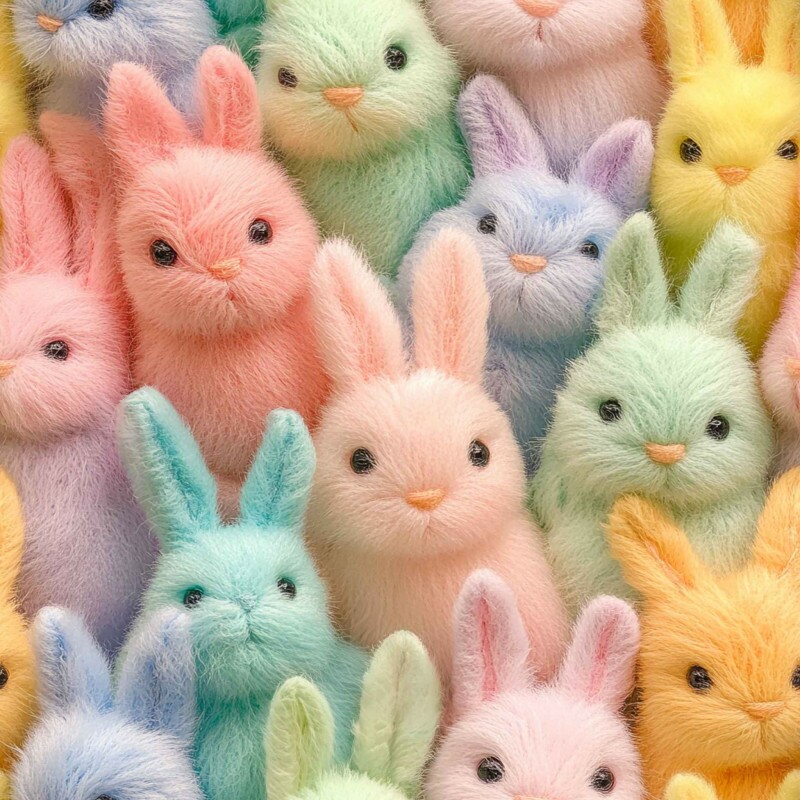 PA26 - TRICOL. COELHOS PELUCIA - 100%ALGODÃO - 02244/001D