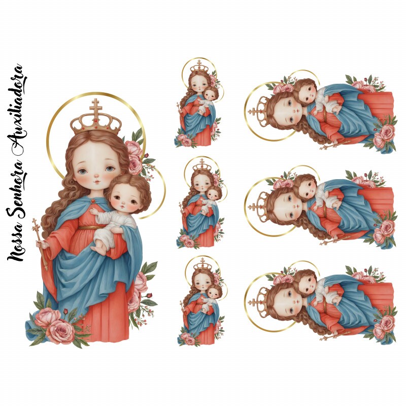 ESTAMPA FÁCIL - NOSSA SENHORA AUXILIADORA