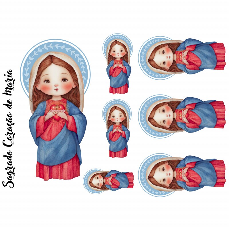 ESTAMPA FÁCIL - SAGRADO CORAÇÃO DE MARIA