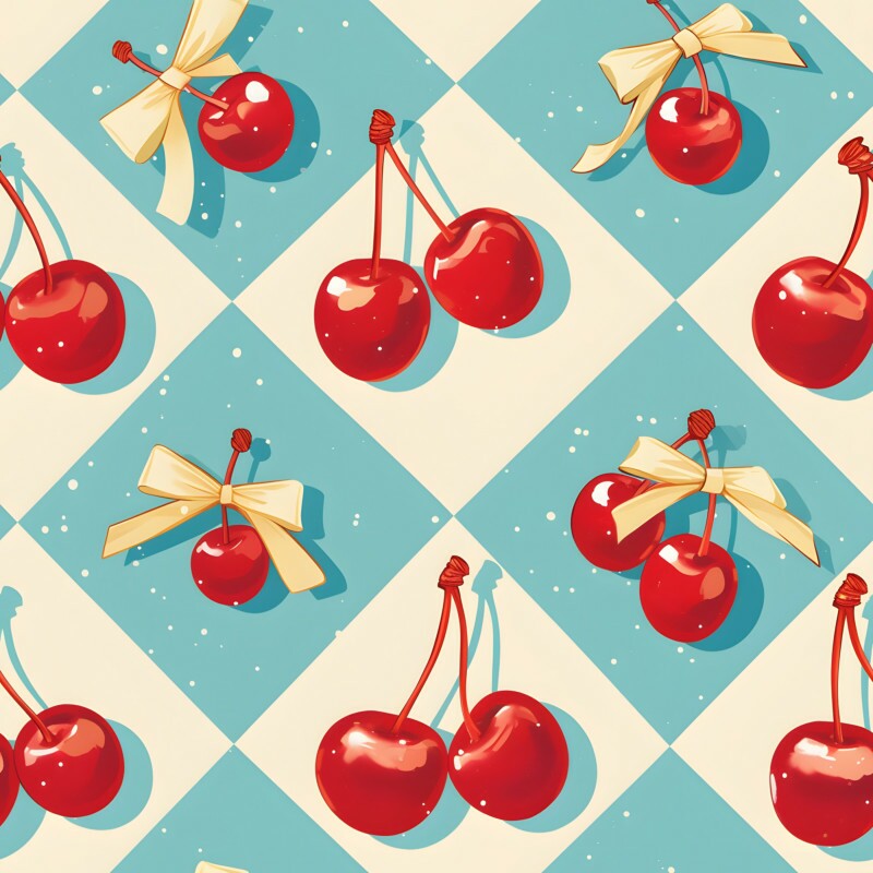 OT25 - TRICOL. CHERRY BOW LOSANGO - 100%ALGODÃO 98453/001