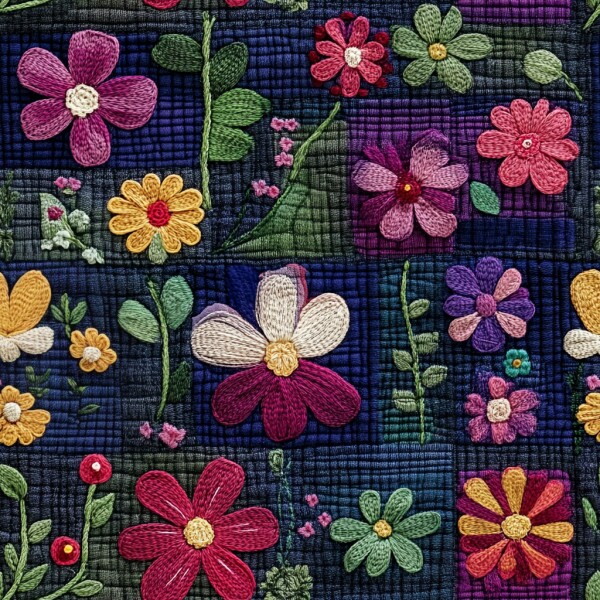 OT25 - TRICOL. COZY PATCH FLORES - 100%ALGODÃO 98601/001