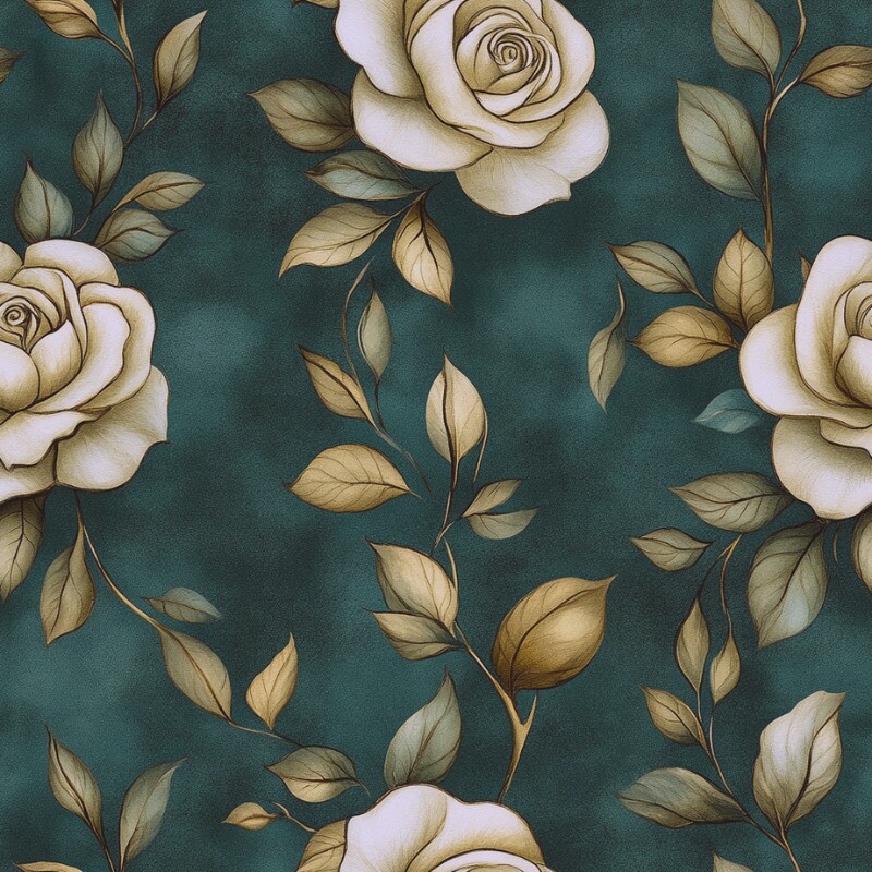 OT25 - TRICOL. EMERALD ROSAS - 100%ALGODÃO 99066/001D
