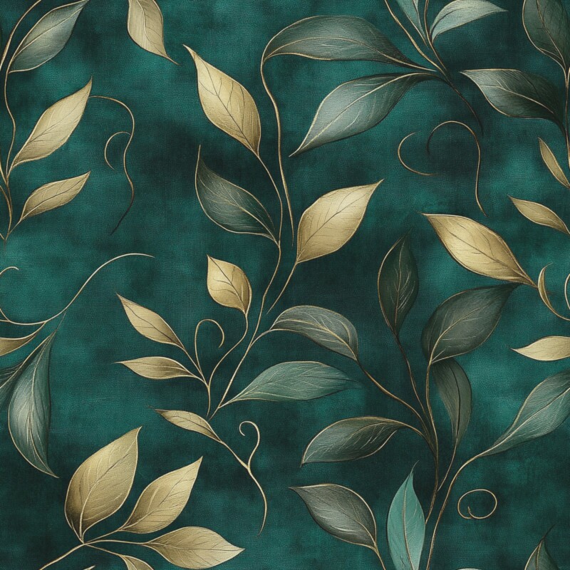 OT25 - TRICOL. EMERALD FOLHAS - 100%ALGODÃO 99070/001D