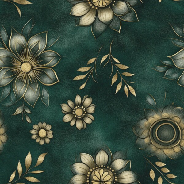 OT25 - TRICOL. EMERALD MANDALA - 100%ALGODÃO 99068/001D