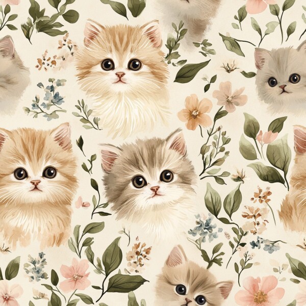 OT25 - TRICOL. PC KITTIES - 100%ALGODÃO 99466/001D