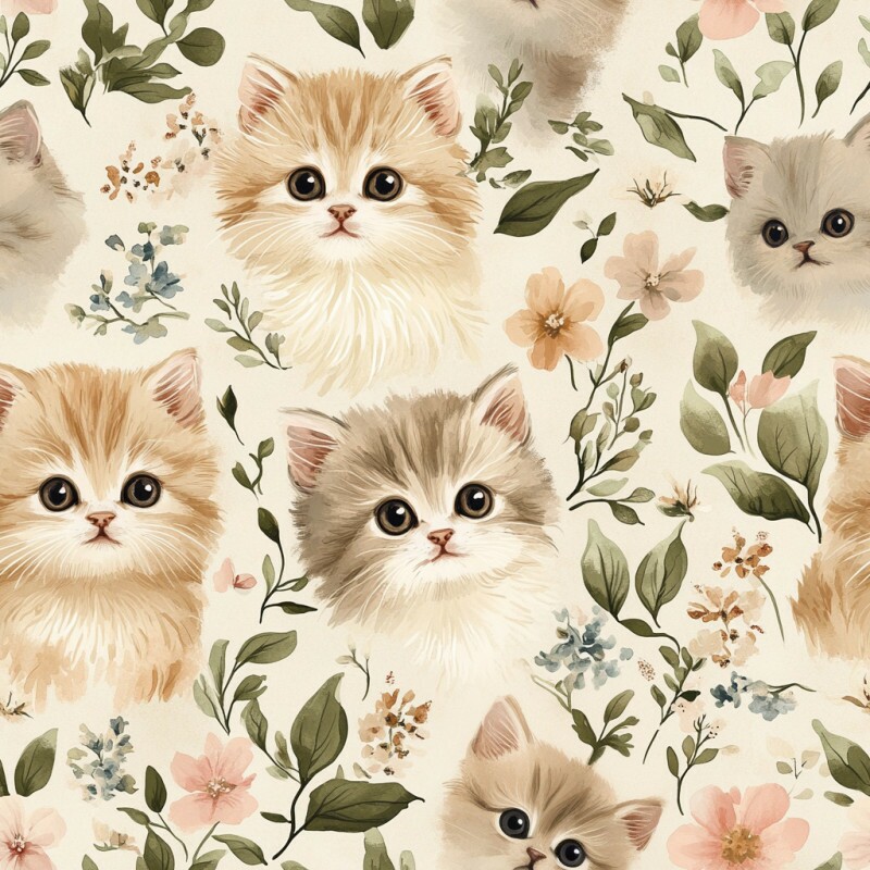 OT25 - TRICOL. PC KITTIES - 100%ALGODÃO 99466/001D